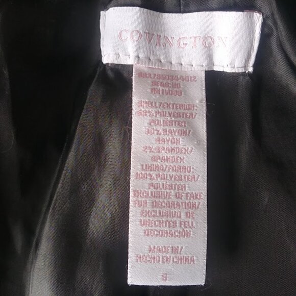 Covington Women's size 6 black asymmetrical jacket - Picture 14 of 16